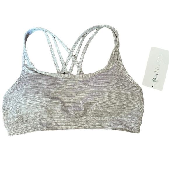 NWT Athleta STRIPE JACQUARD FULLY FOCUSED BRA size medium - Picture 2 of 10